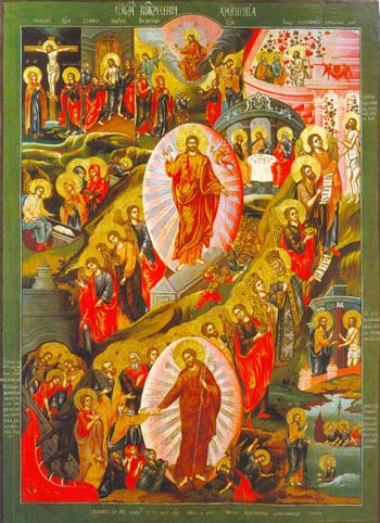 Икона "Воскресение Христово – Сошествие во ад" И. Крюков, М. Рукавишников