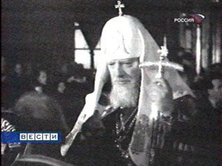 Кадр из фильма "Сталин и Третий Рим". Патриарх Московский Алексий I (Симанский)