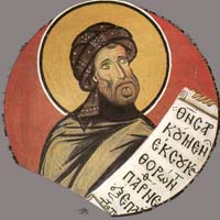 Фреска Преподобного Иосифа Песнопевца. Кипр. 1192 г.
