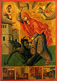 Икона Великомученицы Марины Антиохийской (побивающая дьявола)