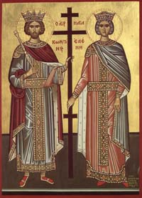 Икона Креста, Императора Константина и Императрицы Елены