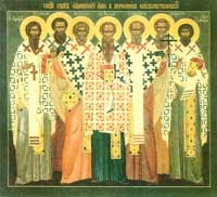 Икона Священномучеников, в Херсонесе епископствовавших. Россия. 1980-84 гг.