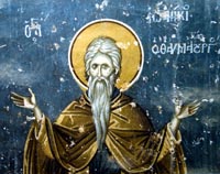 Преподобный Иоанникий Великий. Фреска