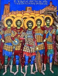 Икона Великомученика Гоброна-Михаила и 133-х воинов его