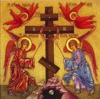 Поклонение Кресту, Неделя Крестопоклонная, современная икона