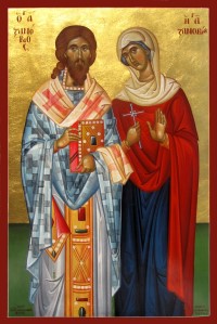 Икона Cвященномученика Зиновия, епископа Егейского, и сестры его Мученицы Зиновии