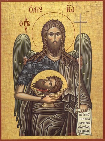 Икона Иоанна Предчечи – Ангел пустыни с усекновенной головою